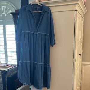 Anthropologie Indigo Denim Top
